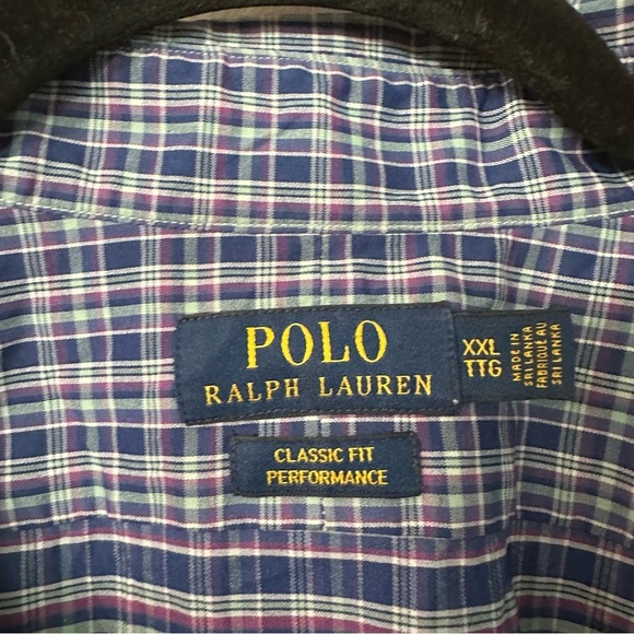 Polo Ralph Lauren Men’s Classic Fit Performance Long Sleeve Plaid Sz XXL GUC - Picture 4 of 8